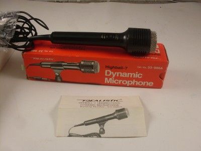 NEW Realistic Highball 7 Dynamic Microphone 33 986a unidirectional 