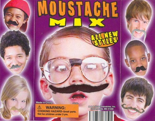 Fuzzy Face Moustaches Vending Machine Capsules +DISPLAY  