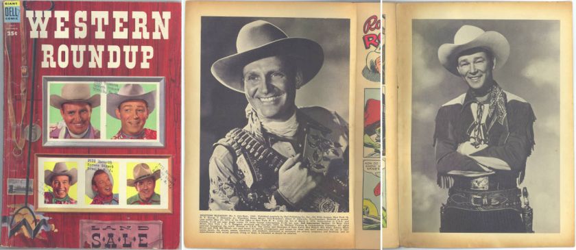 1954 100 page WESTERN ROUNDUP #7 Roy Rogers, Gene Autry, Johnny Mack 