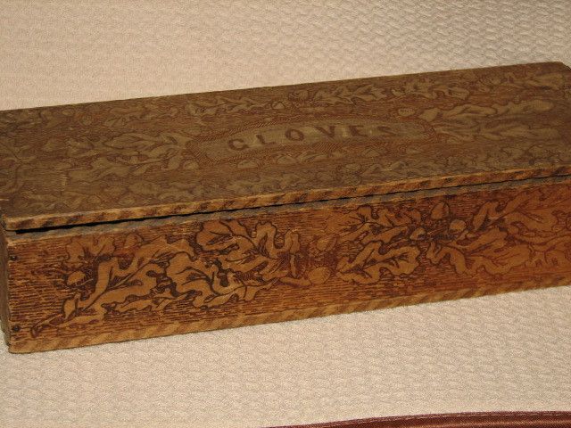   Antique Glove Box WIZARD L F GRAMMES & SONS ALLENTOWN PA  