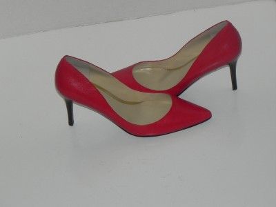 NIB Ralph Lauren Vella Bright Red Leather Pumps Shoes size 10  