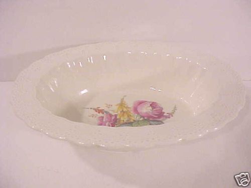 Copeland Spode Heath and Rose Oval Veg Serving Bowl  