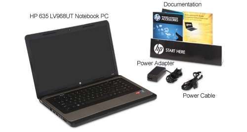 NEW HP 635 15.6 AMD P360 Dual Core 2.3Ghz 3GB 320GB Win7HP 64Bit 15.6 