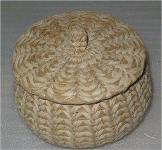 VINTAGE NATIVE AMERICAN INDIAN WOVEN BASKET, PAPAGO  