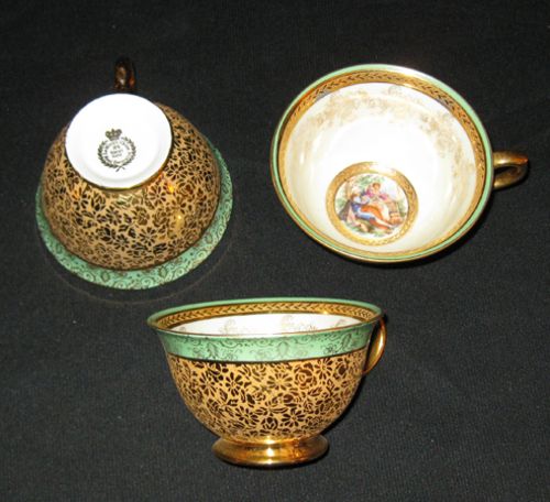 RARE set of 24 Karat Gold Imperial Antique China  