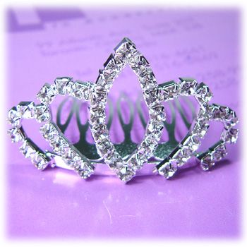 ADDL Item  clear Austrian rhinestone hair comb tiara 