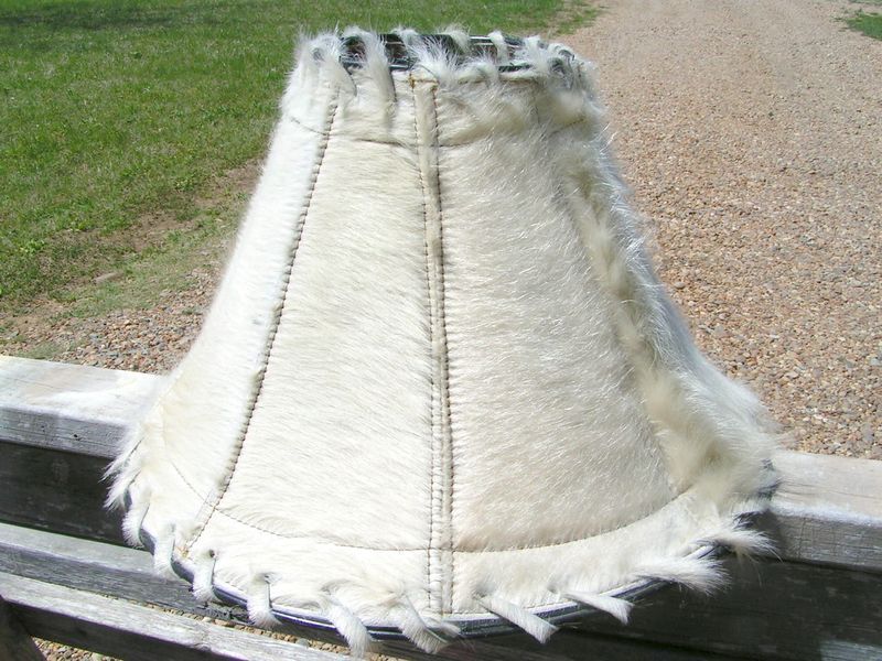 Leather Cowhide Lamp Shade Western Rustic 421  