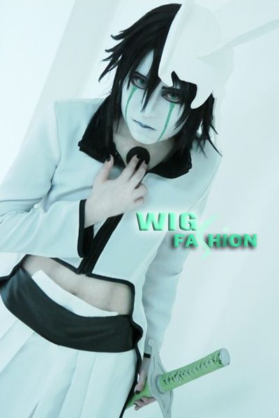 Bleach Ulquiorra Schiffer Short Black Cosplay Hair Wig  