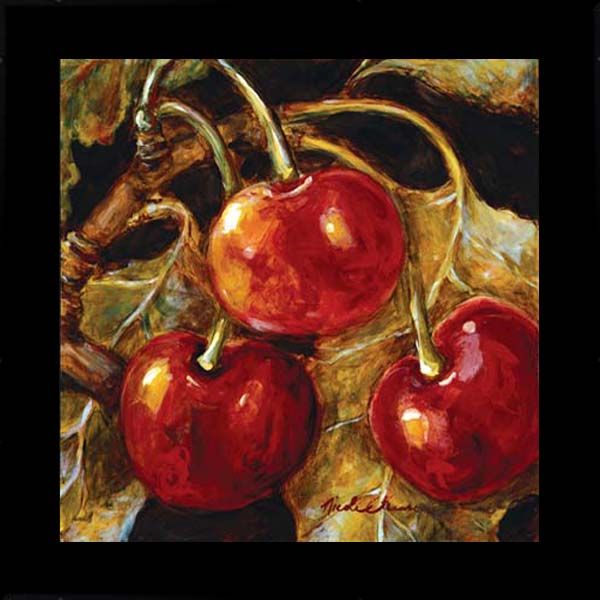 Cherry Modern Kitchen Decor Nicole Etienne Art Framed  