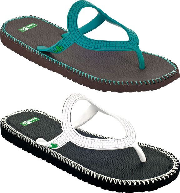 SANUK IBIZA STITCH WOMENS SANDALS FLIP FLOPS SOFT RUBBER THONG 