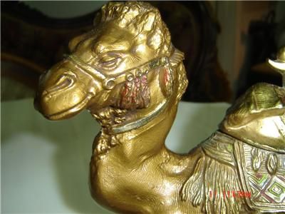 ANTIQUE STUNNING RARE CAMEL FIGURINE INKWELL  