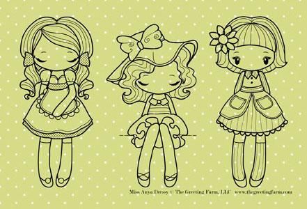 MISS ANYA DRESSY The Greeting Farm Mounted Rubber Stamp  