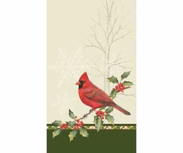 NEW CARDINALS BIRD KITCHEN TOWEL 18 in. x 28 in. CHRISTMAS / WINTER 