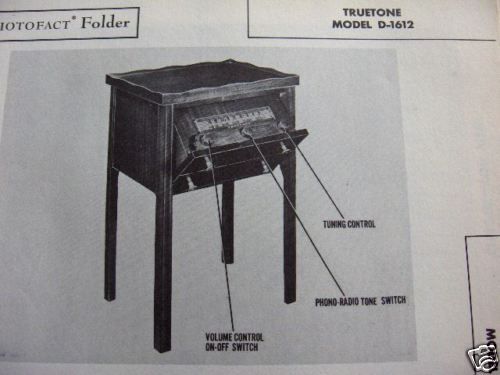 TRUETONE D1612 RADIO PHOTOFACT  