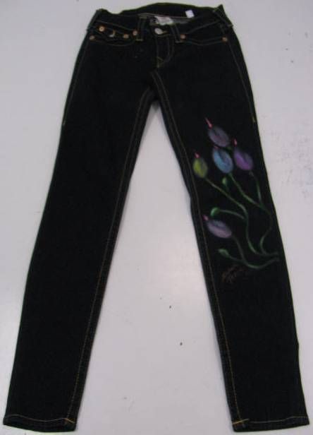 NWOT True Religion MISTY Flower Womens Jeans   Size 27  