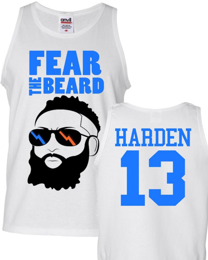   OKLAHOMA CITY THUNDER JAMES HARDEN OKC FEAR THE BEARD TANK TOP 2XL