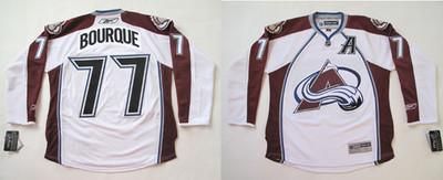 NEW RBK COLORADO AVALANCHE RAY BOURQUE WHITE JERSEY M  