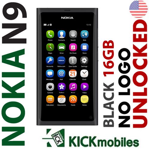 BNIB 16GB NOKIA N9 BLACK FACTORY UNLOCKED NEW OEM GSM Simfree No 