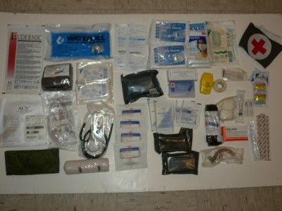 M3 TRIFOLD MEDIC FIRST AID KIT / SURVIVAL KIT WITH LOT OF US ISSUE 