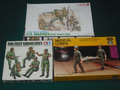 DRAGON/ITALERI/TAMIYA LOT OF 3 VIETNAM FIGURE KITS  