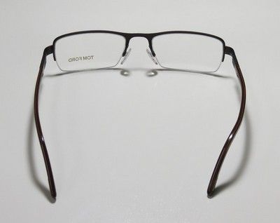 NEW TOM FORD TF 5057 52 18 135 BROWN/HORN SEMI RIM EYEGLASSES/GLASSES 