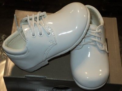 Boy White Leather Christening Baptism Shoes/Baby Size 6  