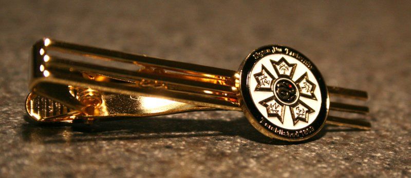 24k Gold Filled Tie Bar w/Full Coat of Arms