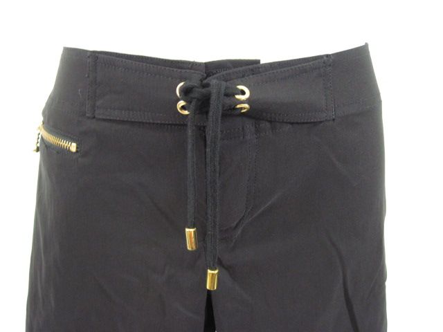 NWT LA ROK Black Gold Bermuda Shorts Sz 4 $141  