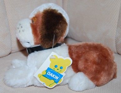 DAKIN LITTLE CHALET ST. BERNARD PLUSH DOG NUTSHELL 1979  