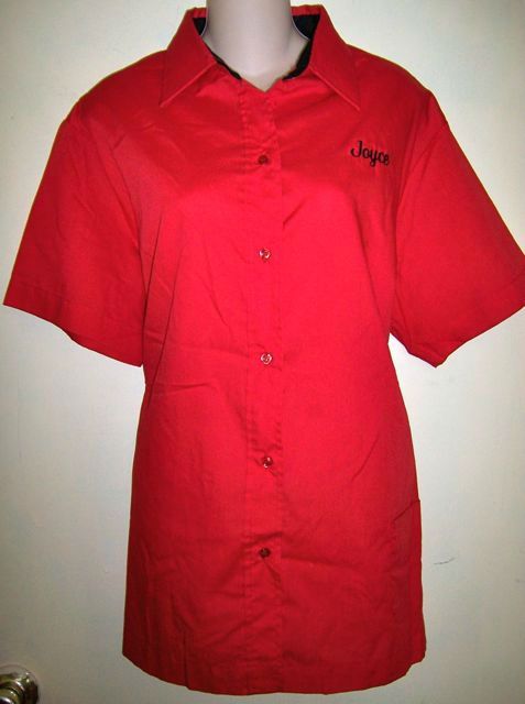 Vintage RED Ladies BALTIMORE Bowling Shirt JOYCE 44 2X  