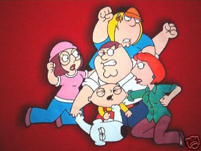 FAMILY GUY T SHIRT Griffin Family fighting TV show MED  