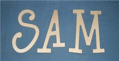 10 WOOD PERSONALIZED WALL LETTERS WOODEN NURSERY BABY  