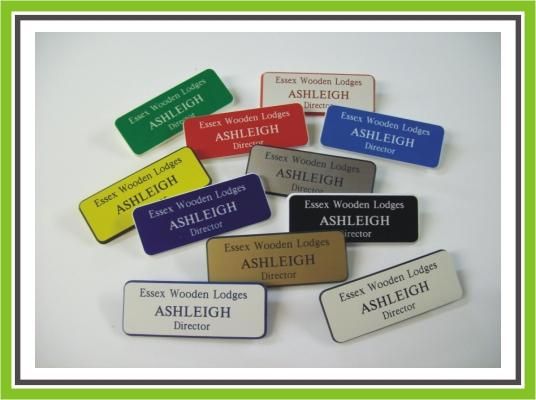 ROUND CORNER ENGRAVED STAFF BADGE OFFICE NAME BADGES  