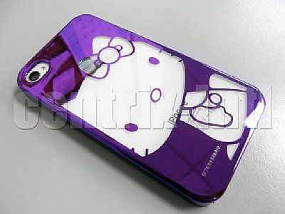 Hello Kitty Purple Chrome Hard Plastic Case for iPhone 4 & 4S  