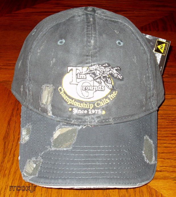 TIM GROUNDS DUCK GOOSE CALLS BALL CAP HAT BLACK NEW 616337067007 