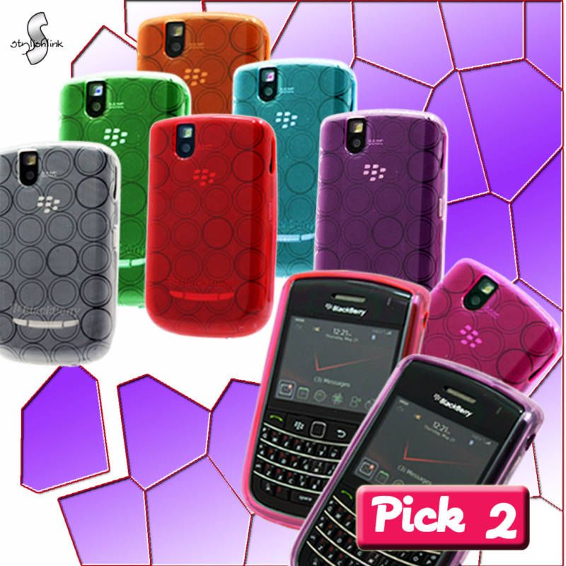 2x SOFT TPU GEL CASE COVER VERIZON BLACKBERRY BOLD 9650  