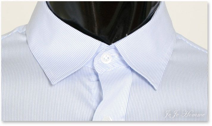 Slim Fit Light Blue Pin Stripe Mens Dress Shirts US M  