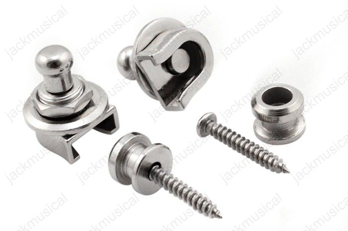 Chrome StrapLock Pins For Strat Tele Body Custom Guitar  