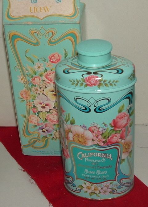 Avon CPC 1977 Anniversary Roses Roses Talc MIB  