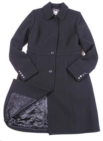   Crew Double Cloth Lady Day Coat with Thinsulate Black Size T12  