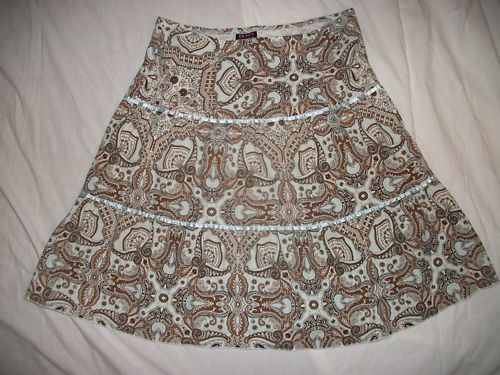 Juniors Summer Skirt Limited Tracy Evans Brown Blue 9  