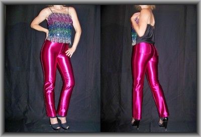 Vtg SPANDEX disco PANTS Liz Clairborne SHINY Rocker  