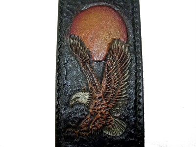 Night Eagle GUITAR STRAP Custom Hand Tooled U.S.A  