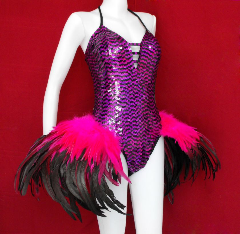 Da NeeNa L006 Showgirl Cabaret Sequin Dance Drag Leotard  