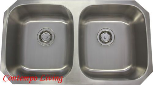 Stainless Steel Undermount Kitchen Sink w Sink Drain  