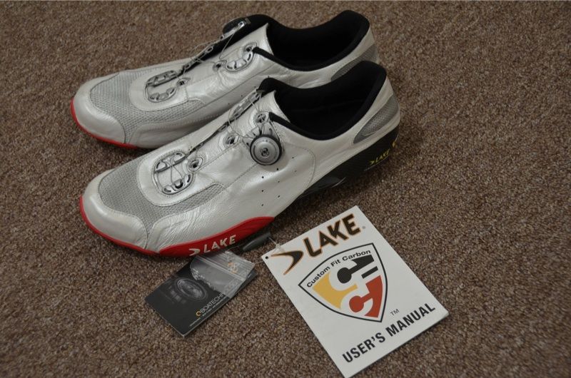 Lake CX401 shoes Speedplay 46 12 white   heat moldable carbon  