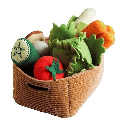   DUKTIG 14ps VEGETABLE BABY KID PLUSH FAKE FOOD PRETEND PLAY SET CARROT