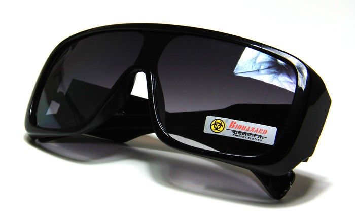 Large Mens Biohazard Goggle Style Designer Sunglasses Celebrity 