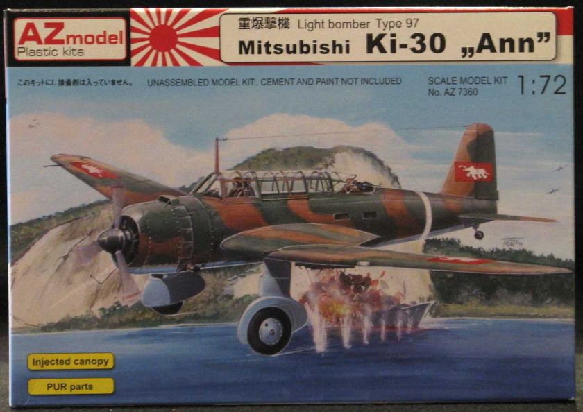 72 AZ Models MITSUBISHI Ki 30 TYPE 97 ANN Southeast Asia  