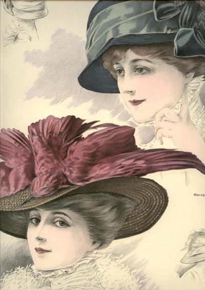 MODISTE UNIVERSELLE May,1909  HATS REAL SIZE WORK  